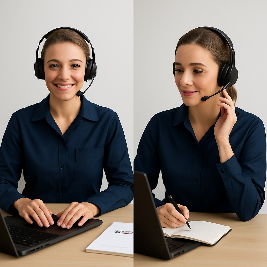 BRUZZO 国際輸送 NatalieがオフィスでPCを使いオーダーを受けるシーン｜UNLIMITED