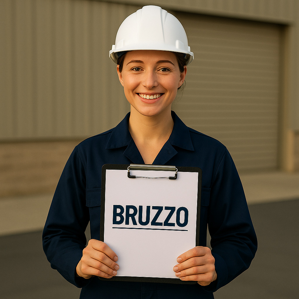 BRUZZO 国際輸送 倉庫前でNatalieが報告書を掲げるシーン｜UNLIMITED