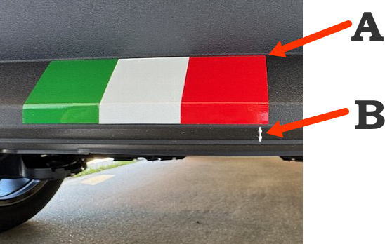 アルファ ロメオ ジュニア リアバンパー トリコローレ デカール　UNLIMITED