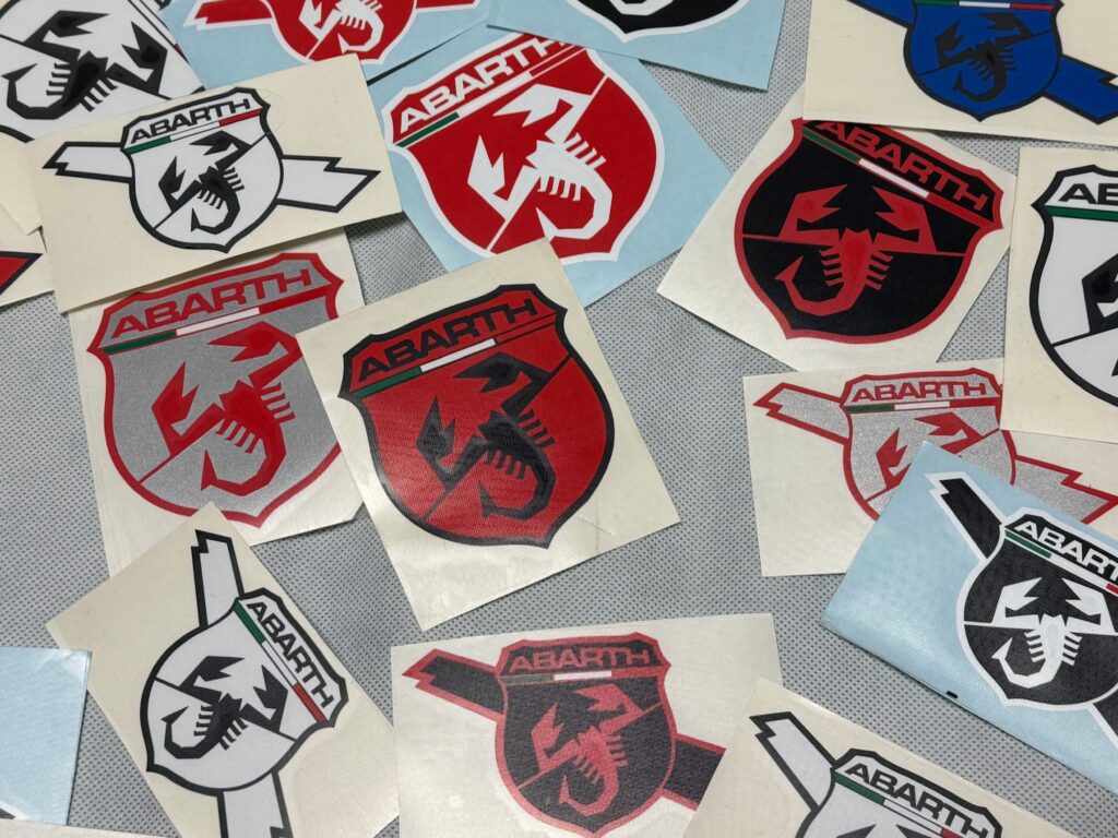 アバルトエンブレム（前後・左右）オーバーレイ　アバルト500/595/695/　UNLIMITED
