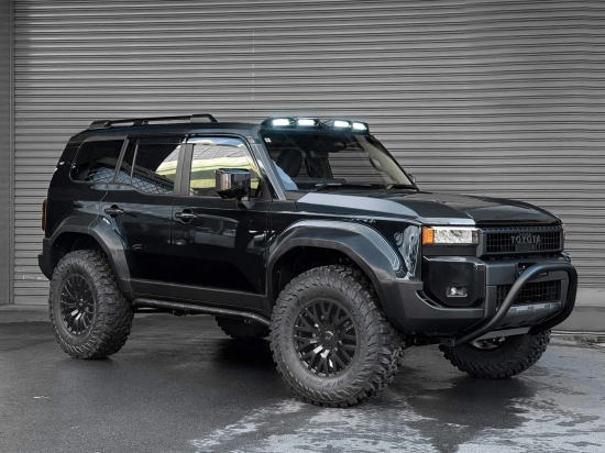 KAHN ランドクルーザー250 LEDライト付きクワッドルーフシールド